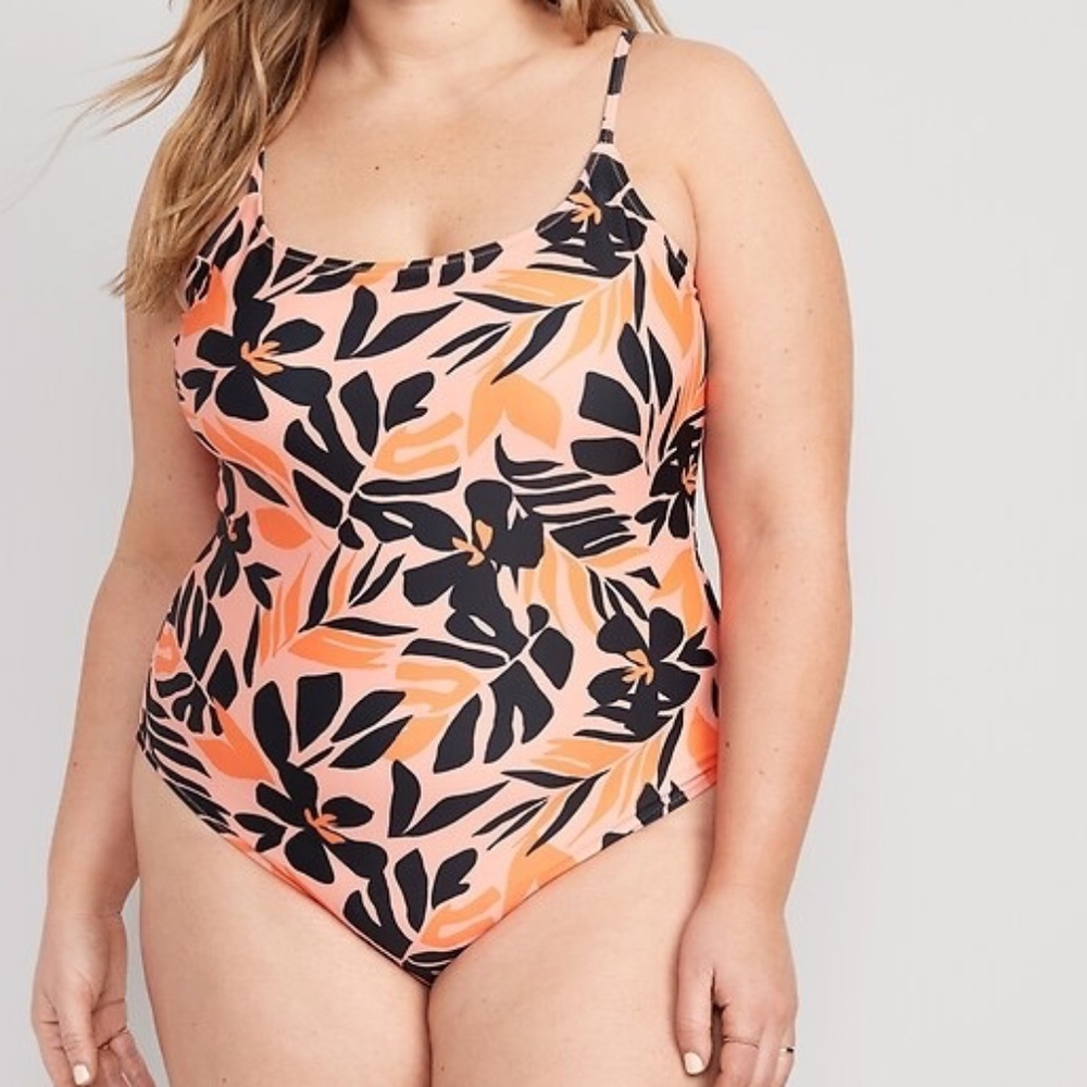 Old Navy | Women's One Piece Swimsuit Orang and Black | Size XL